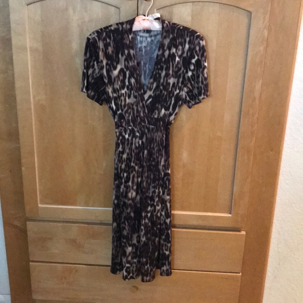 Elie Tahari animal print, silk dress